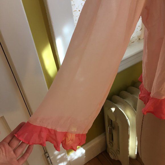 Pink Silk Ruffle Top - Picture 2 of 6